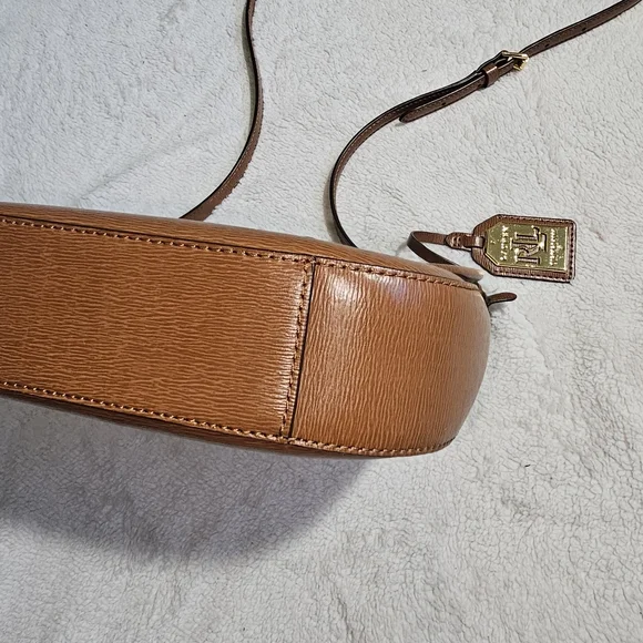 Lauren Ralph Lauren Leather Crossbody Saddlebag - Picture 5 of 11